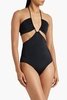 Cutout ruched swimsuit