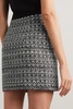 Metallic curled-tweed mini skirt