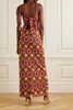 Braided History cutout pom pom-embellished embroidered woven maxi dress