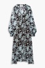 Aleksandra floral-print silk-chiffon midi dress