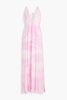 Livia tie-dyed silk-crepon halterneck maxi dress