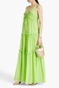 Myla shirred cotton and silk-blend voile maxi dress