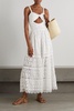 Rosie cutout broderie anglaise cotton-voile maxi dress