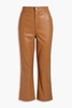 Selma cropped leather bootcut pants