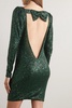 Julia bow-detailed sequined tulle mini dress