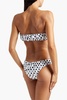 Dorit gathered polka-dot low-rise bikini briefs