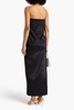 Blaise strapless duchesse-satin maxi dress