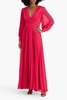 Pleated-chiffon gown