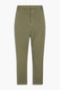 Paris cropped stretch-cotton twill tapered pants