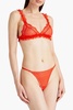 Love Lace lace-trimmed point d'esprit triangle bra