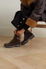 The Husky leather-trimmed suede ankle boots