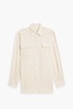 Embroidered gauze shirt