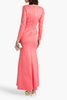 Draped scuba gown