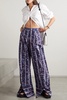 Hency tie-dyed cotton-blend wide-leg pants