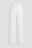 Linen and Lyocell-blend wide-leg pants