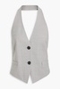 Open-back twill halterneck vest