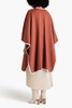 Draped wool-blend felt cape