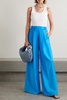 Pleated wool wide-leg pants