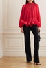 Ruffled voile blouse