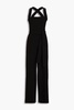 Leia stretch-crepe wide-leg jumpsuit