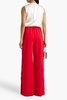 Crepe wide-leg pants