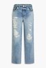 + Julia Sarr-Jamois crochet-trimmed distressed high-rise boyfriend jeans