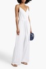 Dru wrap-effect stretch-crepe wide-leg jumpsuit