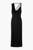 Twisted draped jersey gown