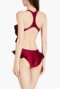 Cutout ruffled swimsuit