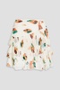 Ella tiered printed silk-crepon mini skirt