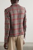 Frayed checked cotton-flannel shirt