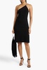 One-shoulder stretch-jersey dress