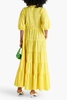 Dalia tiered embroidered cotton-voile maxi dress