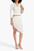 Diana aymmetric ruched stretch-jersey skirt