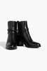 Hazel buckled leather ankle boots