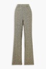 Sequined-embellished cotton-blend tweed straight-leg pants