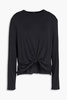 Jenna knotted modal-blend jersey top