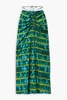 Safia embellished ruched tie-dyed crepe de chine maxi skirt