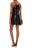 Dolla sequined mesh mini dress