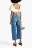 Thea cropped high-rise wide-leg jeans