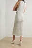 Crochet-knit cotton-blend midi dress