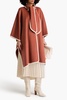 Draped wool-blend felt cape