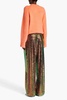 Jesabelle sequined mesh wide-leg pants