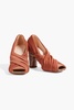 Ruched stretch-knit pumps