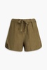 Linen-twill shorts