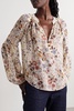 Clarina floral-print silk crepe de chine blouse