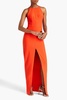 Cutout crepe maxi dress