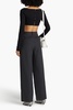 Novia wool-blend twill wide-leg pants