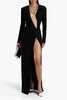 Cutout crepe gown