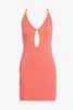 Open-back cutout stretch-jersey mini dress